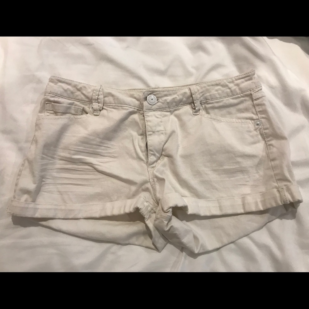 BCBG White Jean Shorts
